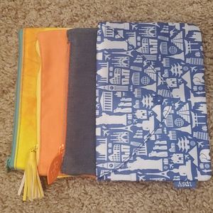 Ipsy Bags Funky Orange and Blue